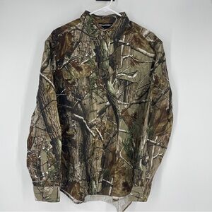 RealTree AP HD Vented Hunting Camo Shirt M Long Sleeve Button Up